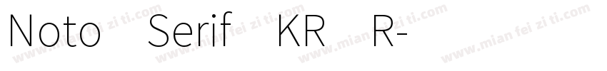 Noto Serif KR R字体转换